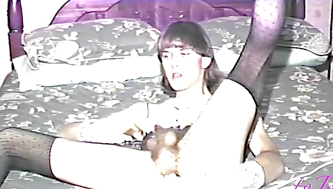 Sexy brunette in vintage stockings and sexy lingerie