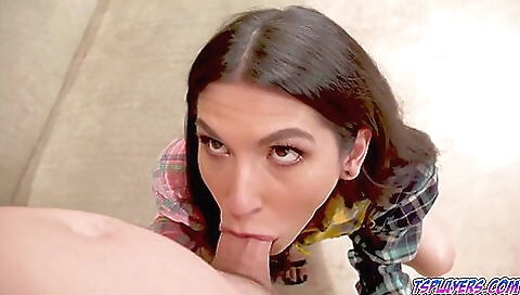 Black dick fucked a brunette with big dick deepthroat sex