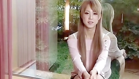 Japanese porn video of a stunning asian blonde girl