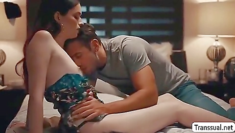 Sexy brunette teen in a sexy lingerie gets her wet pussy fucked