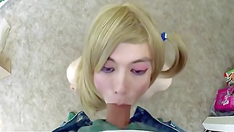 Hot amateur big butt is deepthroat on camera and a dick